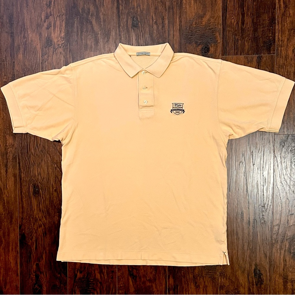 Cutter & Buck PGA Championship 2002 Hazeltine Polo Shirt Tan